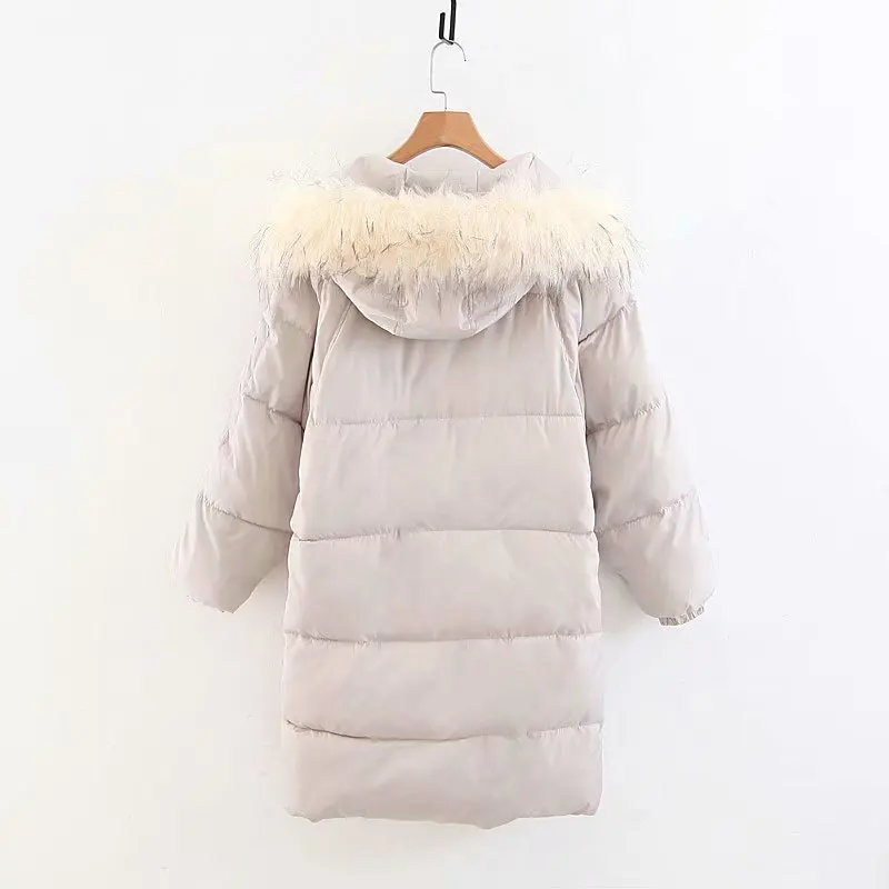 

WOMEN'S Dress 2018 Winter Women's Hooded Cotton-padded Clothes Fur Collar Hooded Mid-length Cotton Coat Women's