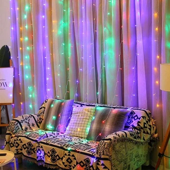 

3x1/3x2/3x3 LED Christmas Garland Fairy Lights String Lights For Curtains/Home/Bedroom Decoration Outdoor Light Holiday Lights
