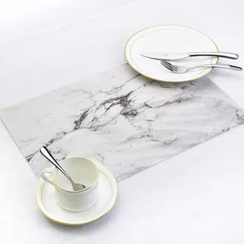 

23 Waterproof Placemat oil anti-skid insulation high temperature Marble Stripe mat Linen Table Mat Dishware Placem For Kitchen