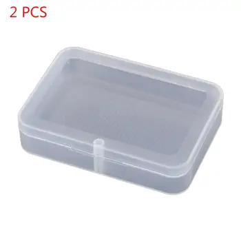 

2pcs Transparent Card Holders Plastic Box Board Game Tarot Poker Card Storage Box Rectangle Element Packing