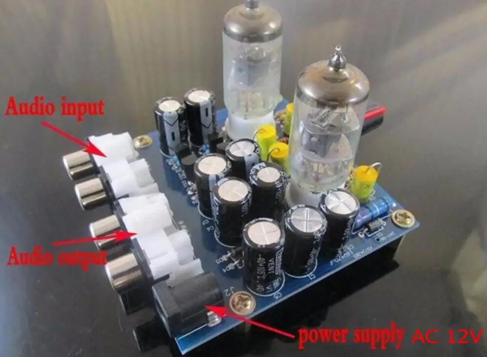 DIY KIT 6J1 трубный усилитель платы 2 0 стерео несколько AC12V 0.8A + Корпус|6j1 tube preamplifier|tube