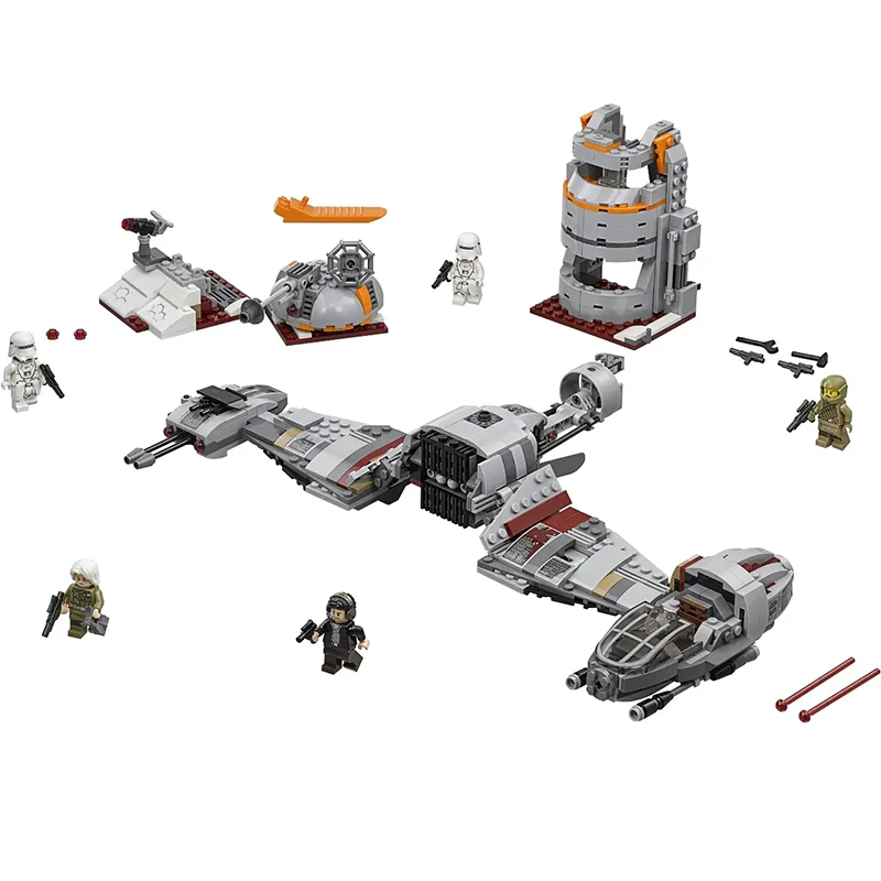 

New Star Warsingd Toys Defense of Crait Compatible Legoingly Star Warsing 75202 Building Blocks Toys for Children Birthday Gift