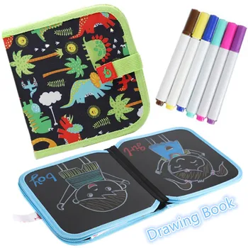 

1 Set Portable Soft Chalk Drawing Board DIY Drawing Book Coloring Book With Water Chalk Kid Painting Blackboard