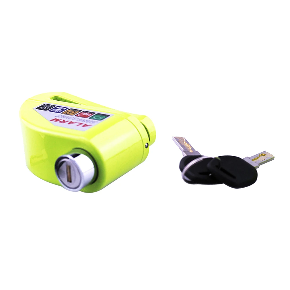 Waterproof Anti Thief Motorcycle Bike Scooter Disc Brake Alarm Lock Green