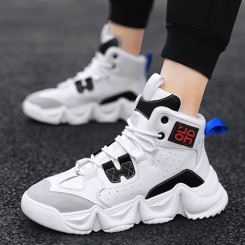 

MEN'S SHOES Casual Sports Shoes Men Fashion Extra High Trendy Shoes Autumn & Winter New Style Hight-top Versatile Dad Shoes Stud