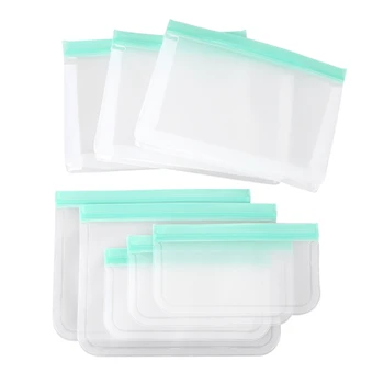 

Reusable Food Storage Bags, Sandwich Bags, Airtight Leak-Proof Washable Freeze Food Safety Bags for Lunch, Meals, Snacks, Fruit,