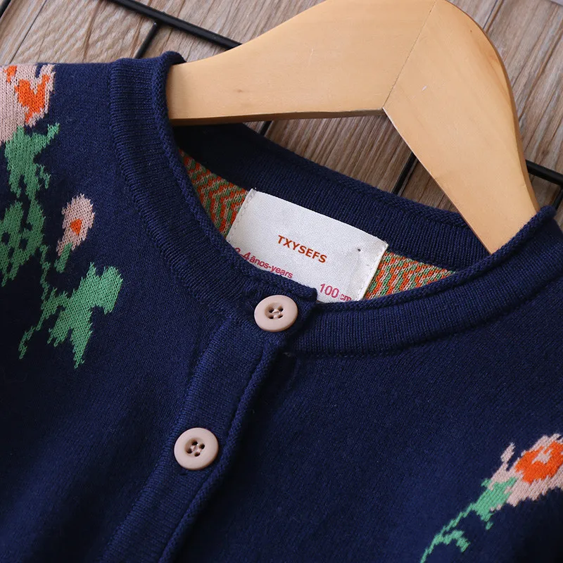 

Special Offer 2019 Spring And Autumn New Style CHILDREN'S Jacket Flower Jacquard GIRL'S Sweater CHILDREN'S Cardigan Child Sweate
