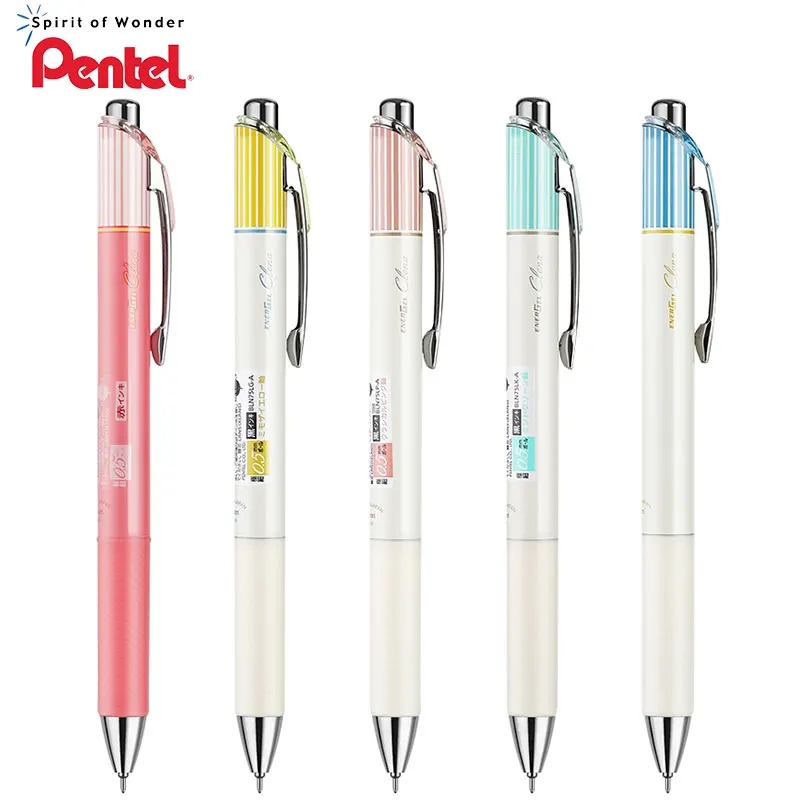 Гелевая ручка Pentel Energy Gel быстросохнущая Ручка Kawaii Stripe Clena BLN75L 0,5 мм цветные ручки для печати канцелярские принадлежности для школьников, студентов 1 шт