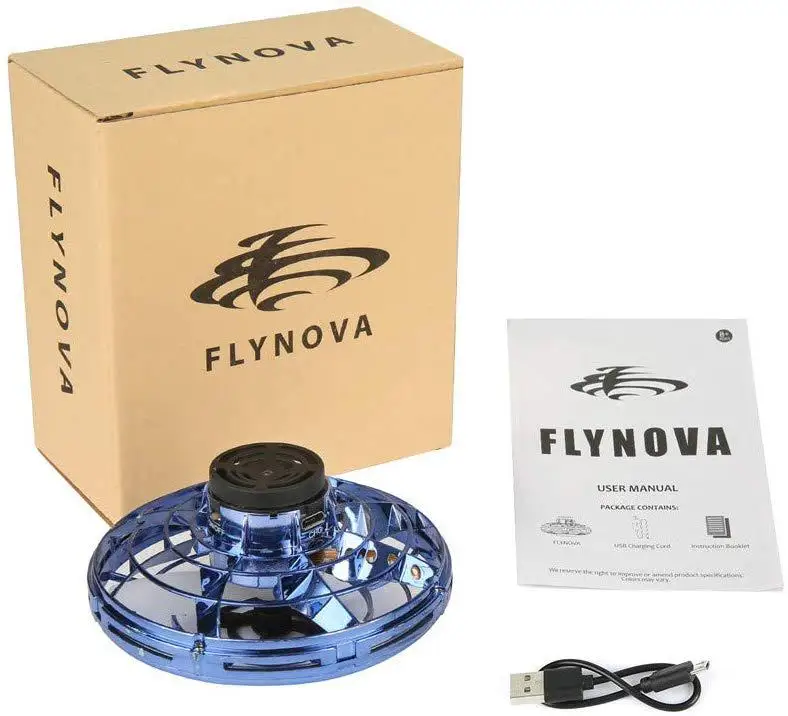 Индуктивный летательный аппарат FlyNova Spinner игрушка мини RC беспилотный вертолет вращающийся на 360 ° с блестящим светодиодный светильник