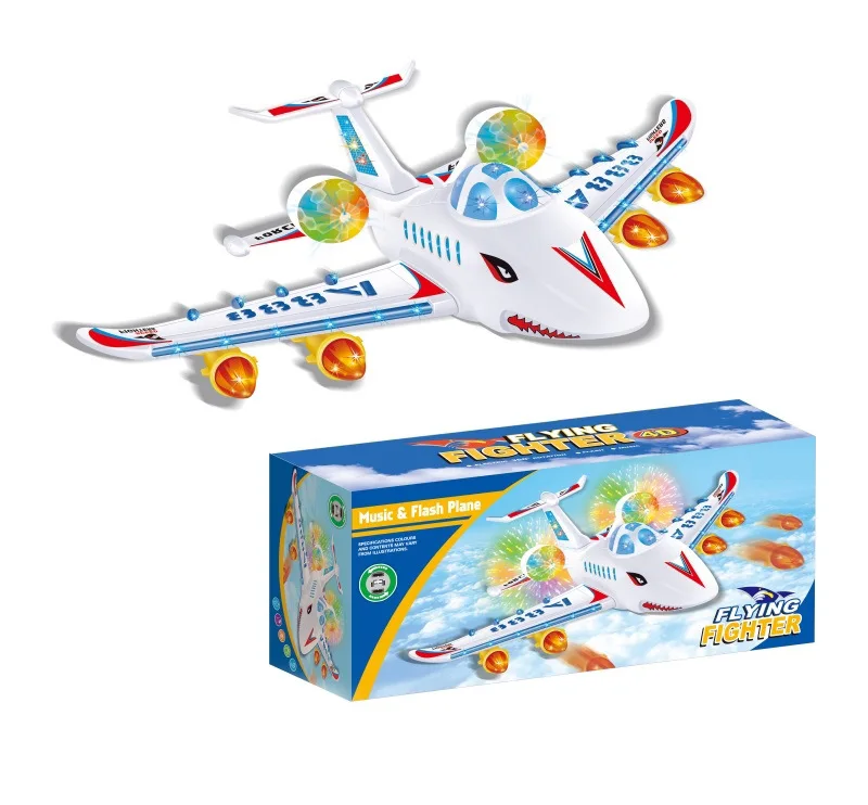 

Large Size Aircraft Electric Flash Music Universal Airplane Children Dream Machine Air Bus Aviation Model Toy