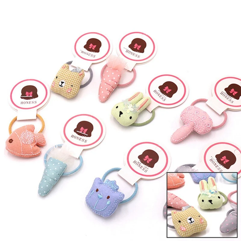 

New Cute Little Girl Animal Cartoon Animal Rubber Hair Band Elastic Hair Band Hairband Hair Accessories