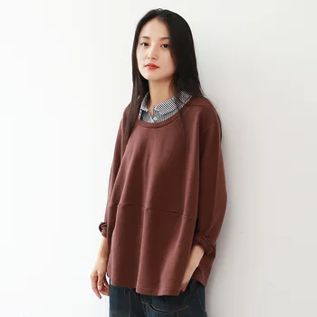 

Summer Style T-Shirts Tops Lady Casual Long Sleeve O-Neck Gray Tees Shirts