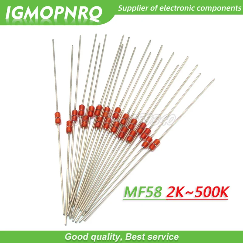 50 шт. тепловой резистор NTC MF58 3950 5% B 2K 5K 10K 20K 50K 100K 200K 500K ohm | Электронные компоненты и