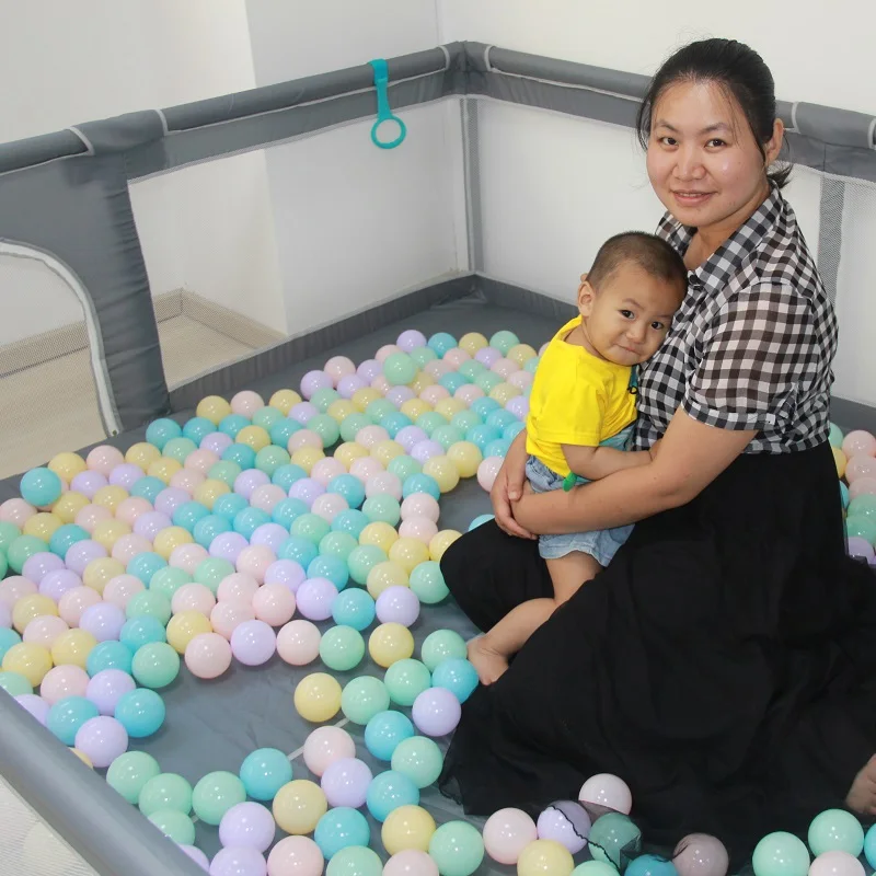 Baby Playpen IMBABY Playpens for Children Free Ocean Balls 2 Doors Cottage Balls Pool Arena Safety Foam Crash Barrier Fence Baby Playground