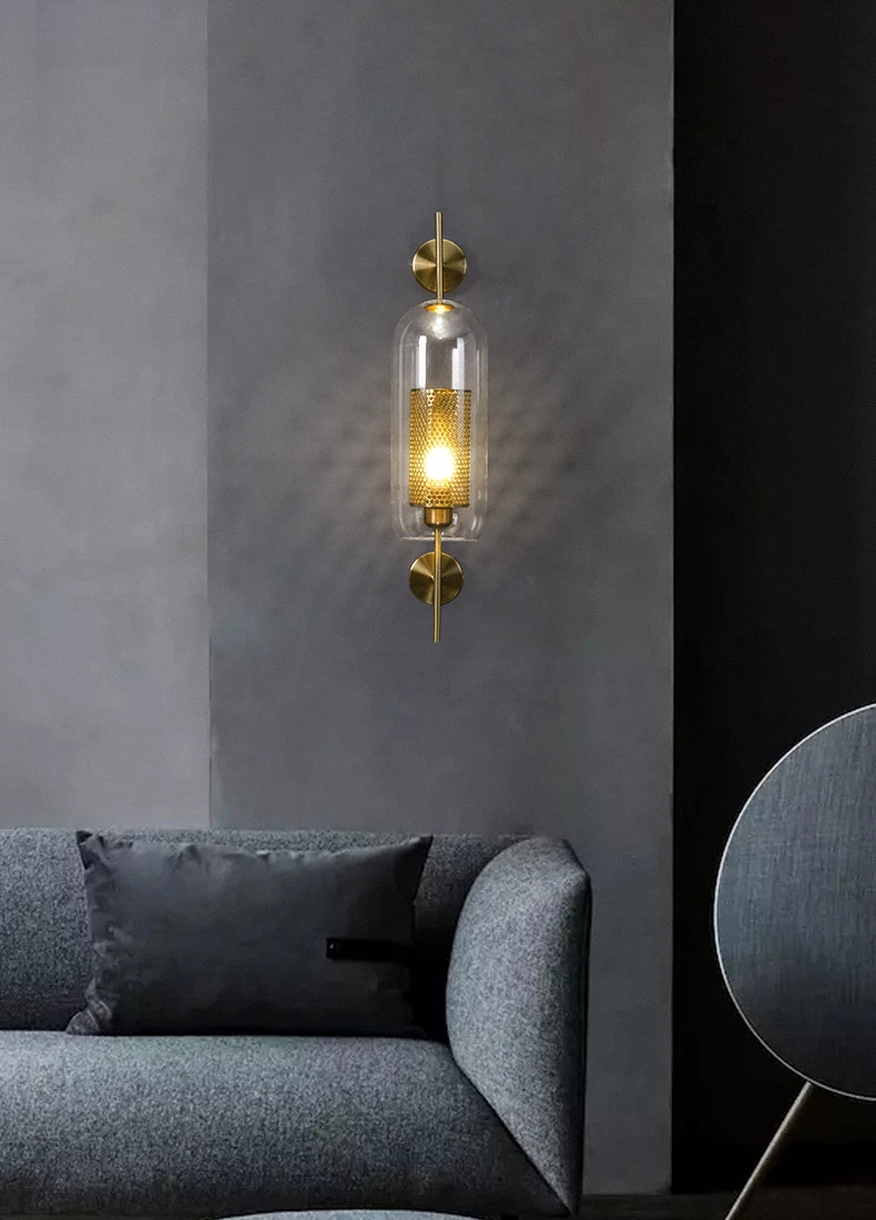 Post Modern Wall Lamp Loft Led Glass Wall Sconce Dining Room Industrial Decor Kitchen Loft Wall Light Fixtures Wall Luminaria