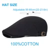 Cotton Adjustable Newsboy Caps Men Woman Casual Beret Flat Ivy Cap Soft Solid Color Driving Cabbie Hat Unisex Black Gray Hats ► Photo 3/6