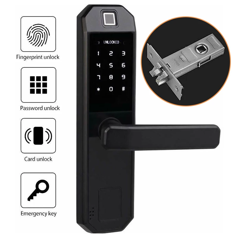 

Zinc Alloy Door Lock Biometric Fingerprint Security Electronic Safety Home