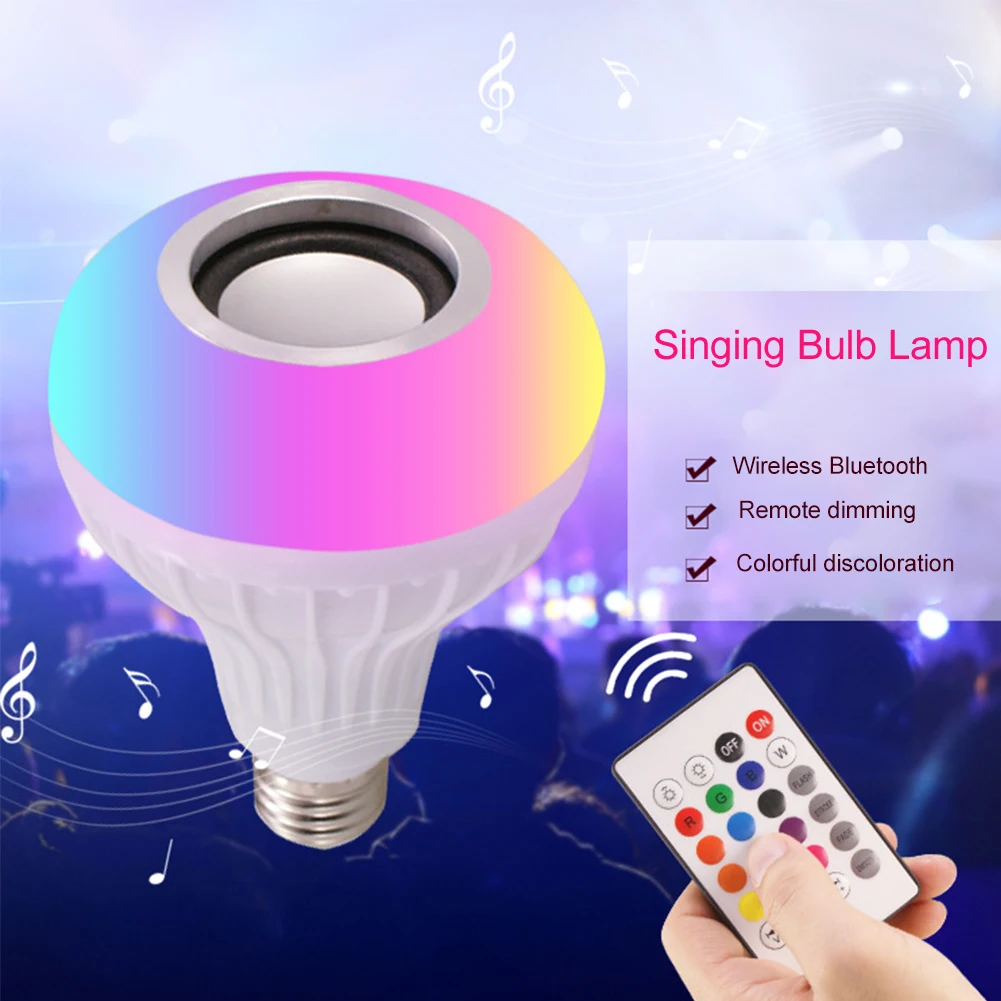 Bluetooth отель Led Smart легко наносить декоративное изменение цвета прочный многоцелевой музыка лампочка дома Кафе дистанционное управление