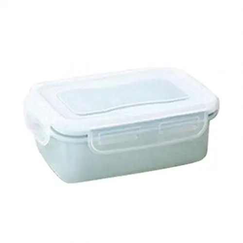Blue Arrival 280/380ml Portable Transparent Sealed Lunch Box Food Bento Storage Container Prevent leakage transparent seal bento box - Color: Blue