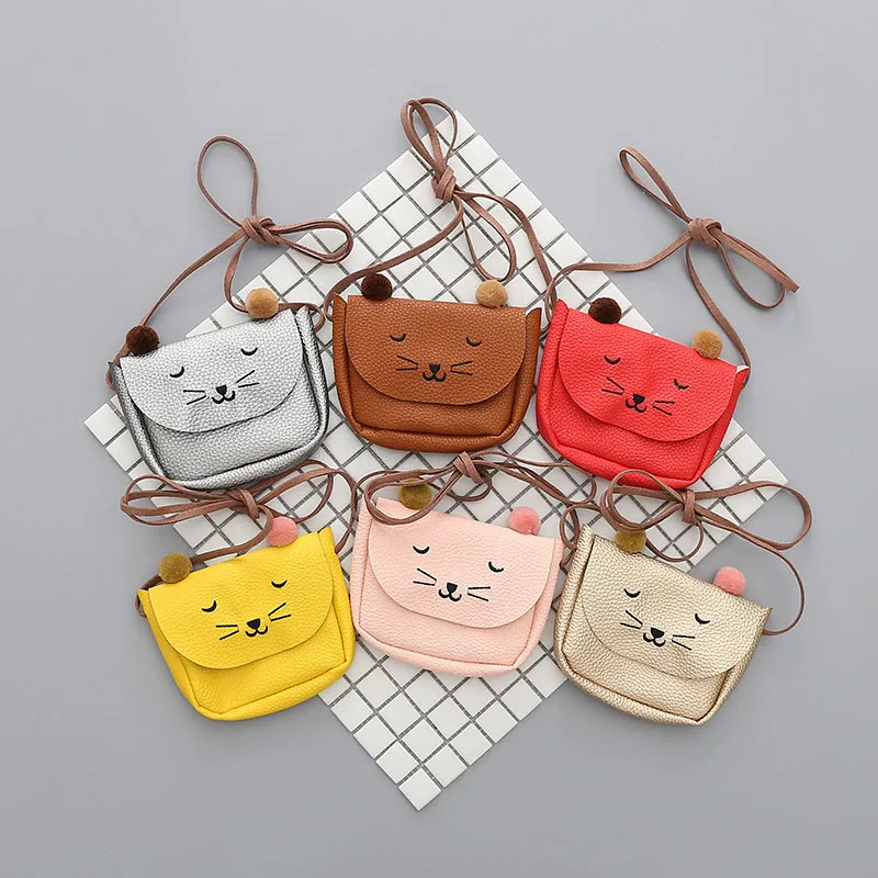 Mini bolso lindo Oreja de Gato mensajero bolsa mujeres todos los niños-encuentro clave dibujos animados de monedero encantadora bolsos Simple chica