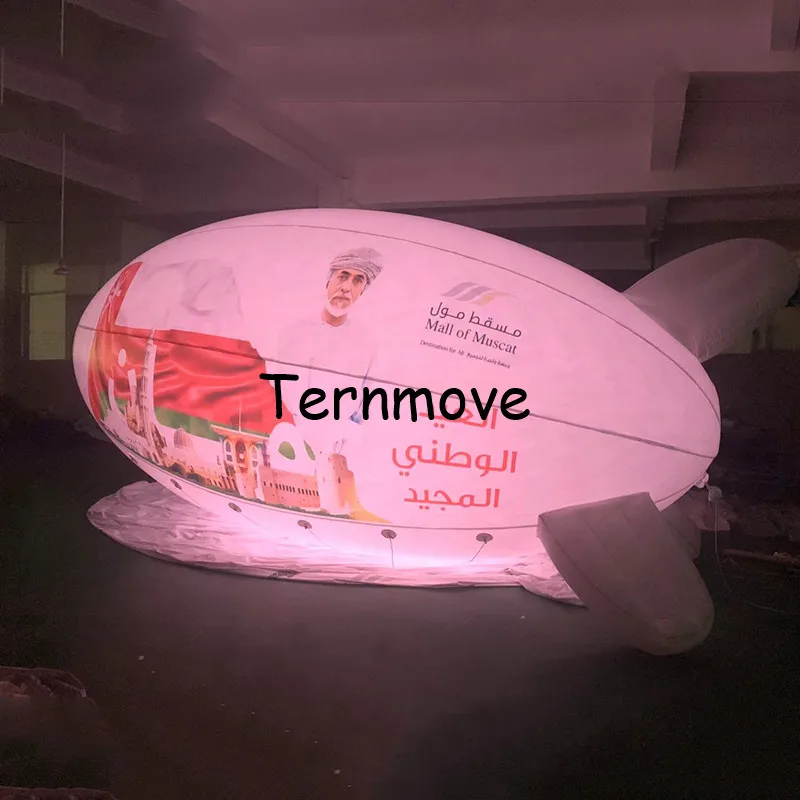 Надувной светильник ing рекламный блимп/дирижабль/Zepplin pvc led блимп для рекламы надувной воздушный шар со светодиодным светильник