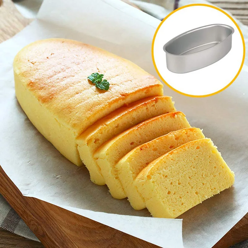 Oval Shape Cake Pan Non-stick Aluminum Alloy Cheese Cake Mold Breads Loaf Pans Bakeware for Home Kitchen Bakery Drop Shipping