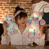 28~50cm Rainbow Light Up Teddy Bear Doll Standing&Sitting Cute Animal Long Plush Fuzzy Toy Using AA Batteries Children Gift 1