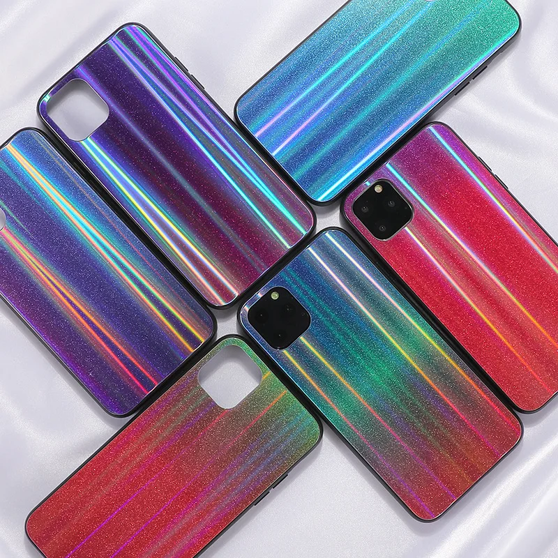 Чехол из градиентного стекла Aurora для Xiao mi Red mi Note 8 Pro Note 8 Note 7 Note 7 Pro mi CC9 CC9E A3 Lite чехол для Red mi K20 Pro