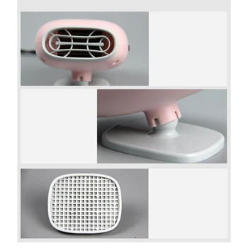 

360 Degree Rotation Car Fan Air Heater Defroster Dash Mount Demister 12V Pink