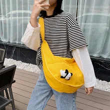 Трендовая Женская Холщовая Сумка на плечо, модная повседневная Холщовая Сумка, Большая вместительная сумка, Женская одноцветная сумка для покупок, сумка