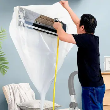 

Air Conditioner PVC Cleaning Dust 1-1.5p/2P-3P Washing Cover Clean Waterproof Protector Transparent DIY Household Tools