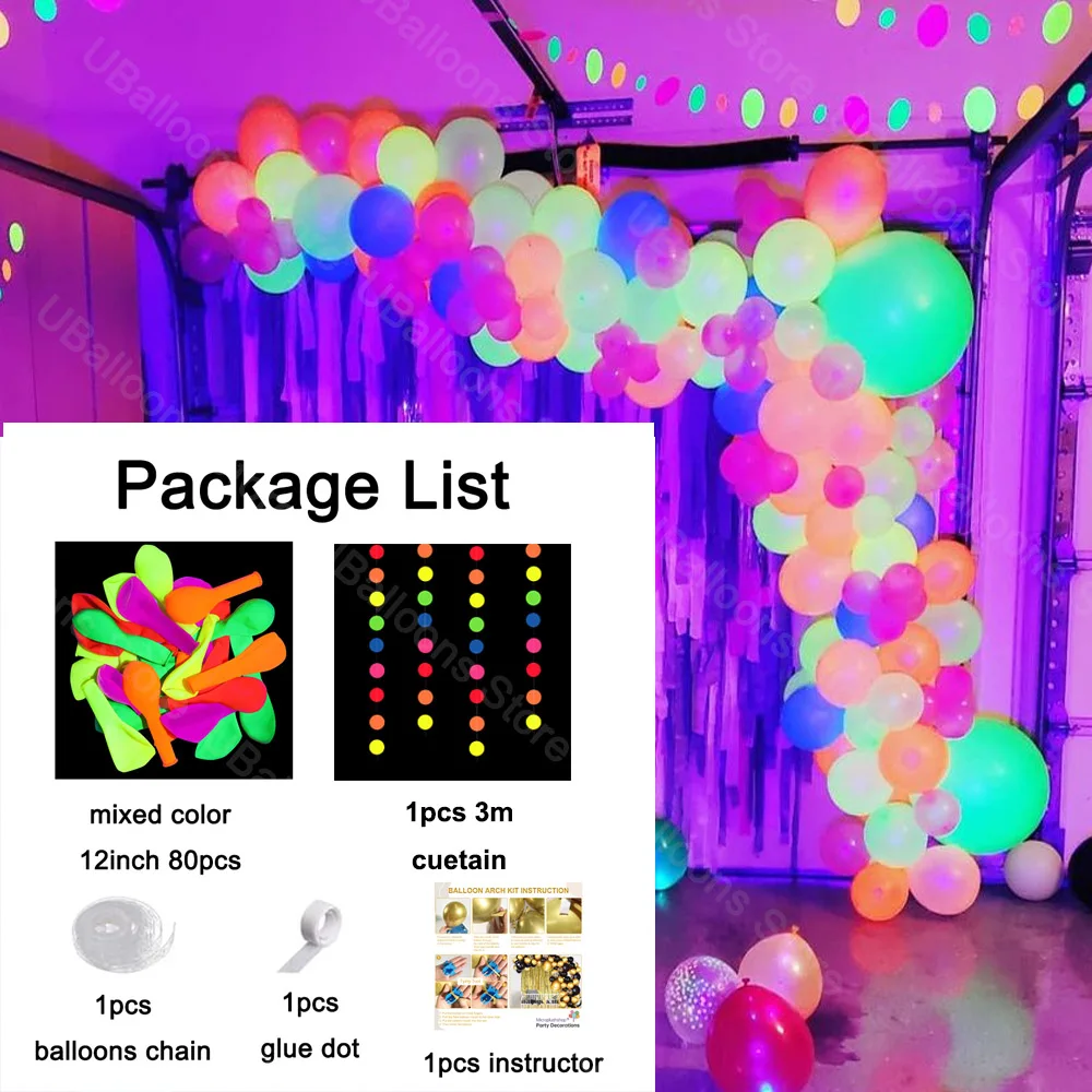 Neon Slinger Rondjes - 3 Meter - UV Blacklight Versiering