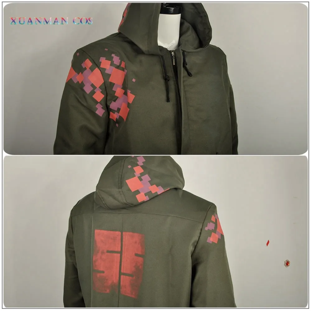 Super Danganronpa 2 Nagito Komaeda Nagito Army Green Color Jacket ONLY Cosplay Costume Clothing Custom with Real Pockets (4)