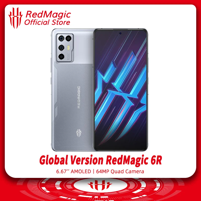 Global Version Nubia RedMagic 6R Gaming Smartphone Snapdragon 888 Octa Core 6.67 Inch 64MP Quad Camera Red Magic 6R ram pc