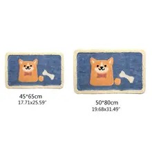 Мультфильм Акита собака пол ковер из микрофибры Флокирование Дверной Коврик Противоскользящий коврик для ванной Y98E