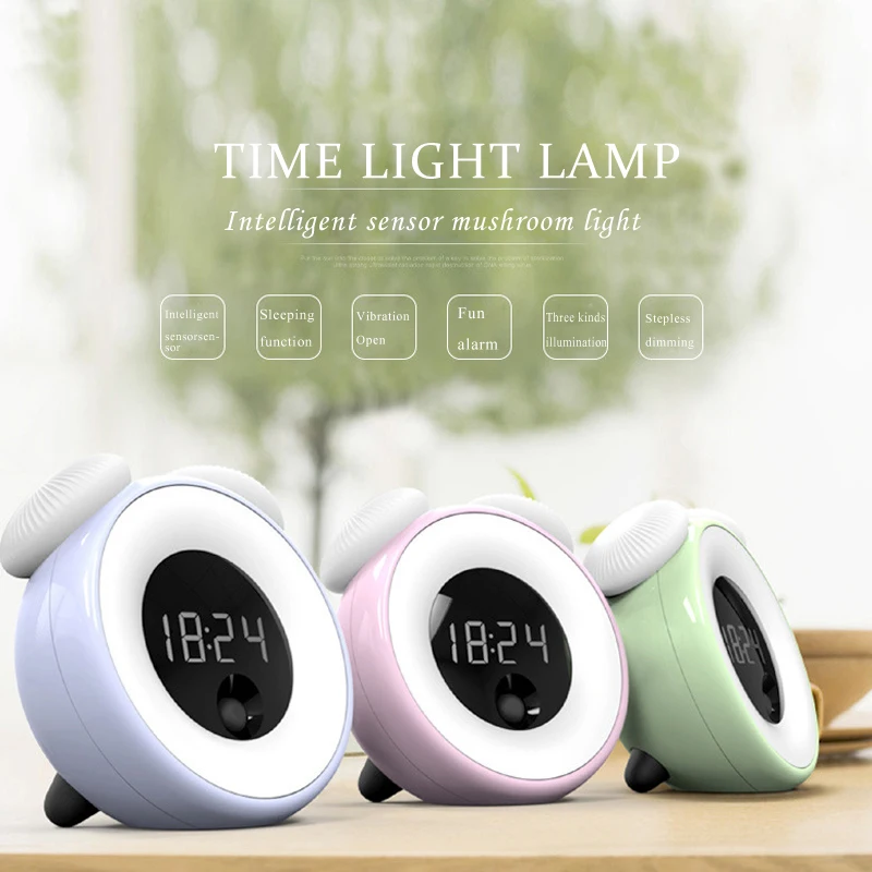 

Time Light Sensor Intelligent Timing Sleep Novel Bedside Lamp 2 Lighting Modes Motion Sensor Energy Saving Led Mushroom Lamp