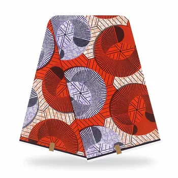 

High Quality 100% cotton African Wax Veritable Ankara Wax Real Nigeria wax 6 yards/piece For Patchwork Sewing Wedding dress
