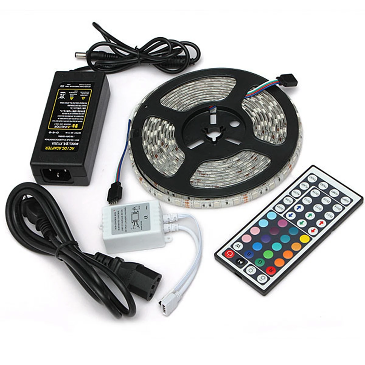 

SMD5050 Waterproof 5m 300leds RGB Led Strip Flexible Light 44key Remote Controller 12V 5A Transformer Christmas Home Decoration