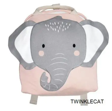 Pink Elephant Детский плюшевый рюкзак от 3 до 8 лет, сумки с мультяшными животными, детский школьный рюкзак, игрушечные закуски, сумка для хранения, детская комната, украшения для рюкзака - Цвет: Pink Elephant