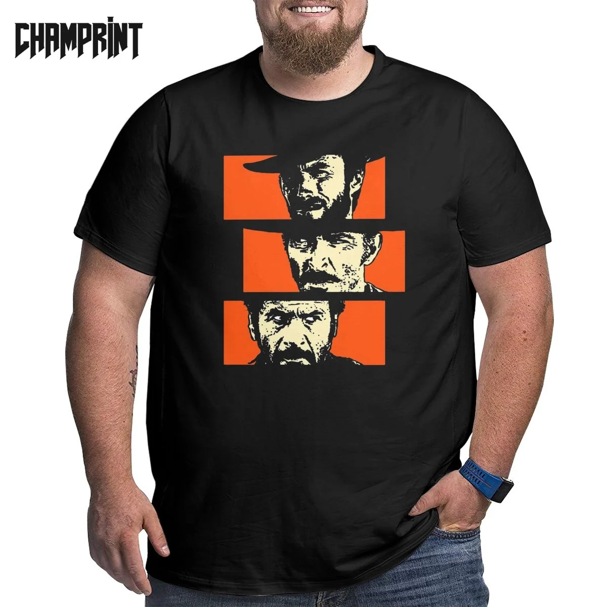 Tuco aus „Der gute, der böse und der hässliche“ – Retro-T-Shirts mit Motiven aus dem Kultfilm für Herren, 100 % Baumwolle, Eastwood, kurzärmelig, in großen Größen erhältlich.