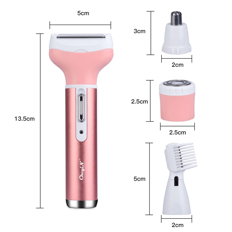 Mini Portable 4 in 1 Lady Shaver Multi-function Hair Removal Device Eyebrow Shaping Female Shaving