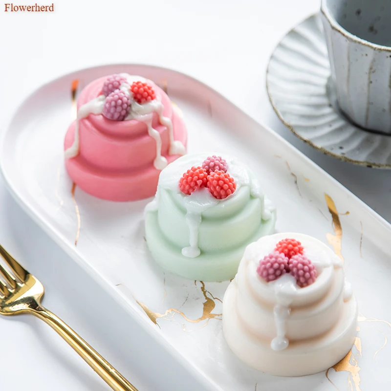 6 полостей 3d 3-х уровневая торт Форма Fondant(сахарная) торта силикона прессформы Декор тортов ручной работы мусс Fondant(сахарная) форма для выпечки тортов DIY форма для мыла, шоколада