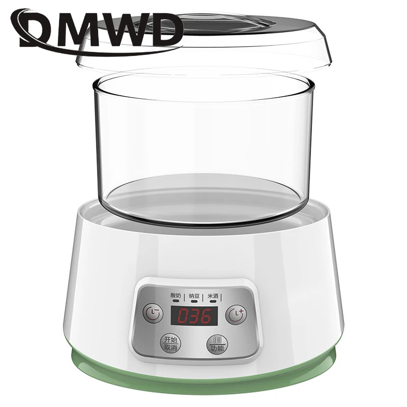 Dmwd Mini Elektrische Yoghurt Maker Automatische Leben Enzym Vergister Yoghurt Keramische Container Cups Natto Rijst Wijn Gisten Machine