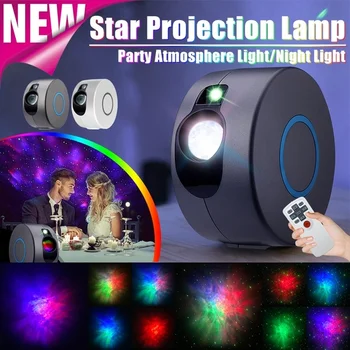 

Starry Projection Lamp Sky Night Light Laser Galaxy Starry Sky Projector Rotating Water Ocean Waving Night Light For Kids Friend