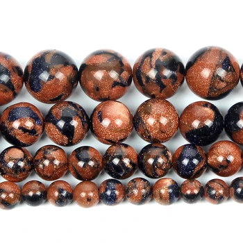 

Wholesale 4-12mm Natural Stone Beads Loose Round Sand Stone Beads For Jewelry Making DIY Charm Bracelet Necklace Handmade