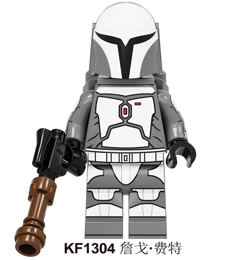 KF1304 Without Box Строительные блоки juguetes Wars Baby Yoda Rey PoE Dameron мандалор Джанго Фетт драбатан фигурки подарок игрушки для детей KF6111 - Цвет: KF1304 Without Box