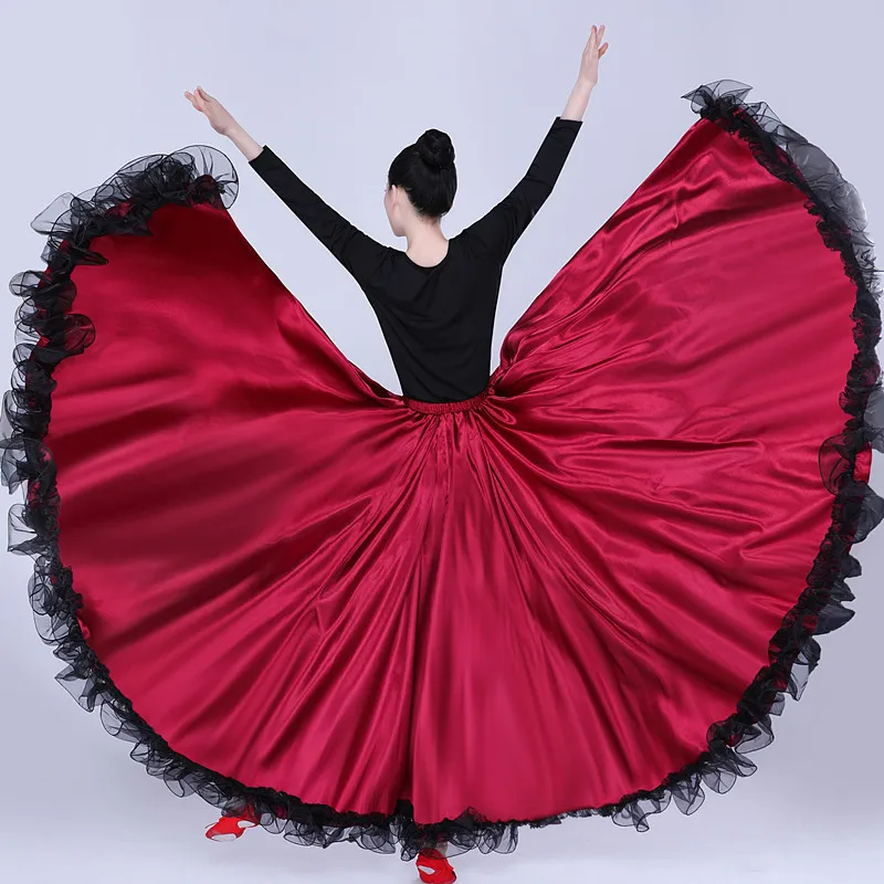Испанский бой быков танцевальная юбка для взрослых женская юбка для танца живота открытие танец полная юбка шоу костюмы