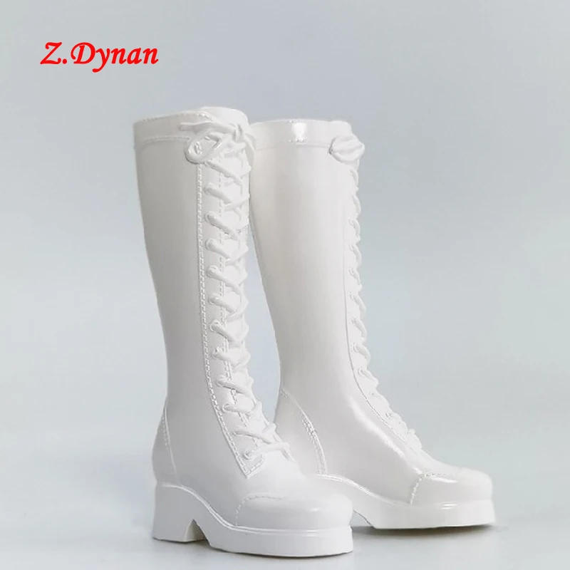 1/6 Scale Leather Boots WHITE For 12" Hot Toys TBLeague PHICEN Female Figure USA 