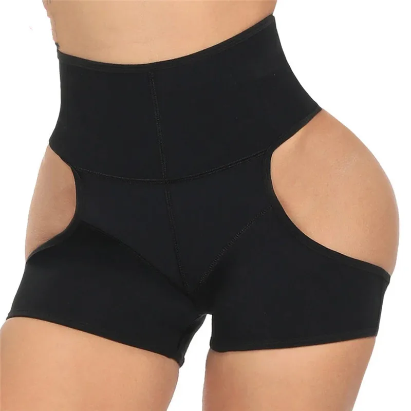Для женщин большой попой Body Shaper сексуальное открытое Shaperwears прикладом трусики