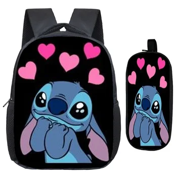

2 Pcs/set New Arrival Stitch Backpack Kids Small Bags Children School Bags Boys Girls Primary Kindergarten Mochilas
